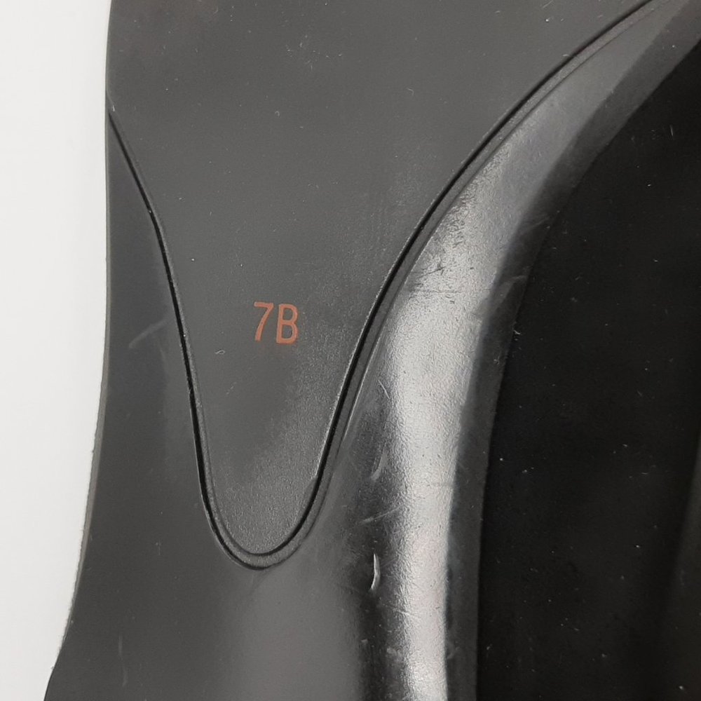 Talbots Black Leather Woven Detail Ballet Flats 7 - Picture 7 of 8